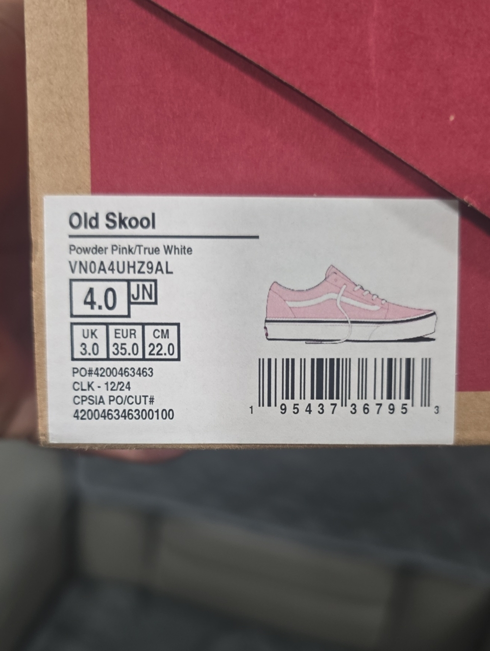 Vans Old Skool Kids Sneakers - Powder Pink & True White